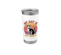 My Cat Is My Child Bicchiere termico in acciaio inox doppia parete