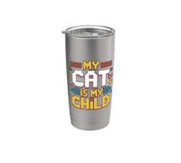 My Cat Is My Child Bicchiere termico in acciaio inox doppia parete