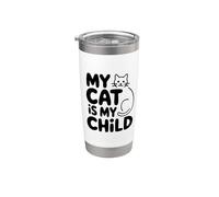 My Cat Is My Child Bicchiere termico in acciaio inox doppia parete