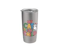 My Cat Is My Child Bicchiere termico in acciaio inox doppia parete