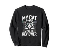 My Cat Is My Code Reviewer Programmatore Divertente Felpa