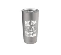 My Cat Is My Favorite Human Bicchiere termico in acciaio inox doppia parete