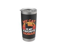 My Cat Is My Favorite Human Bicchiere termico in acciaio inox doppia parete
