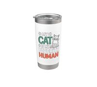 My Cat Is My Favorite Human Bicchiere termico in acciaio inox doppia parete