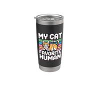 My Cat Is My Favorite Human Bicchiere termico in acciaio inox doppia parete