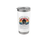 My Cat Is My Favorite Human Bicchiere termico in acciaio inox doppia parete