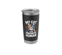 My Cat Is My Favorite Human Bicchiere termico in acciaio inox doppia parete