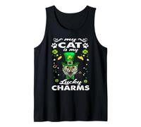 My Cat Is My Lucky Charm Kitten St Patricks Day Cats Lovers Canotta