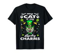 My Cat Is My Lucky Charm Kitten St Patricks Day Cats Lovers Maglietta