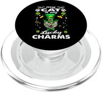 My Cat Is My Lucky Charm Kitten St Patricks Day Cats Lovers PopSockets PopGrip per MagSafe