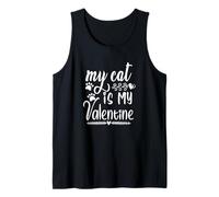 My Cat Is My Valentine Kitten Lover Heart San Valentino Canotta
