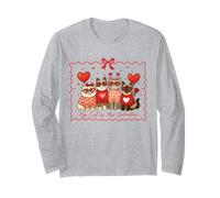 My Cat Is My Valentine - Occhiali a Forma di Cuore con Gattini, per San Valentino Maglia a Manica