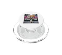 My Cat Is My Valentine Siamese Street Graffiti Amante dei gatti PopSockets PopGrip per MagSafe