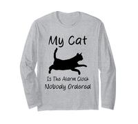 My Cat Is The Alarm Clock Nessuno Ordered Funny Cats Maglia a Manica