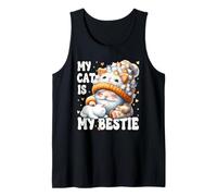 My Cat Ist My Bestie Cat Gnome Grandpa Graphic For Cat Mom Canotta