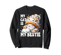 My Cat Ist My Bestie Cat Gnome Grandpa Graphic For Cat Mom Felpa