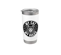 My Cat My Rules Bicchiere termico in acciaio inox doppia parete