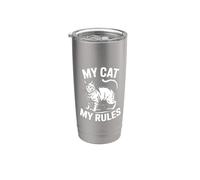 My Cat My Rules Bicchiere termico in acciaio inox doppia parete