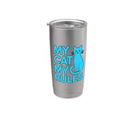 My Cat My Rules Bicchiere termico in acciaio inox doppia parete