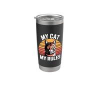 My Cat My Rules Bicchiere termico in acciaio inox doppia parete