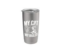 My Cat My Rules Bicchiere termico in acciaio inox doppia parete
