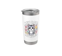 My Cat My Rules Bicchiere termico in acciaio inox doppia parete