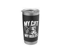 My Cat My Rules Bicchiere termico in acciaio inox doppia parete