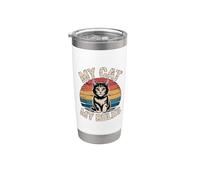 My Cat My Rules Bicchiere termico in acciaio inox doppia parete