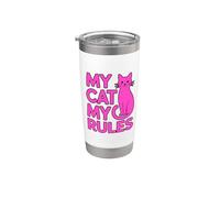 My Cat My Rules Bicchiere termico in acciaio inox doppia parete