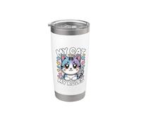 My Cat My Rules Bicchiere termico in acciaio inox doppia parete