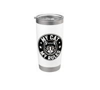 My Cat My Rules Bicchiere termico in acciaio inox doppia parete