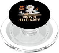 My cat thinks I'm illitirate PopSockets PopGrip per MagSafe