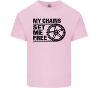 My Catene Set Me Free Ciclismo Ciclisti Moto T-Shirt Ragazzi Ragazze