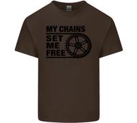 My Catene Set Me Free Ciclismo Ciclisti Moto T-Shirt Ragazzi Ragazze
