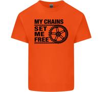 My Catene Set Me Free Ciclismo Ciclisti Moto T-Shirt Ragazzi Ragazze
