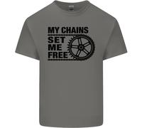 My Catene Set Me Free Ciclismo Ciclisti Moto T-Shirt Ragazzi Ragazze