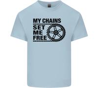 My Catene Set Me Free Ciclismo Ciclisti Moto T-Shirt Ragazzi Ragazze