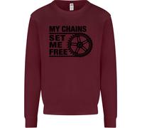 My Catene Set Me Free Ciclismo Ciclisti Moto Uomo Felpa Maglione