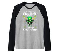 My Chinese Crested Dog Is My Lucky Charm St Patricks Day Maglia con Maniche Raglan