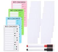 My Chores Planner, confezione da 4 lavagne con cursori staccabili, include 8 carte di ricambio extra e 2 pennarelli