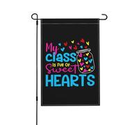 My Class Is Full Sweet Hearts Bandiera All'Aperto Appendere Bandiera Da Cortile Decorative Bandiere Da Cortile Per Camera Da Letto Festival Interni 30X45cm