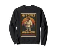 My Coffee Needs Coffee Lover Funny Bigfoot Coffee Felpa