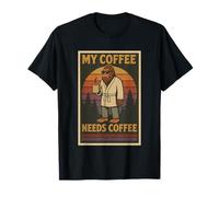 My Coffee Needs Coffee Lover Funny Bigfoot Coffee Maglietta