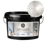 My COLOR Room Pittura murale metallizzata (argento - 1000 ml) effetto - Colore creativo per decorazione da parete con effetto metallizzato per interni, colore decorativo Made in Germany