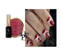 My Color Smalto per Unghie Semi Permanente Fall IN Amore 90319 Rosso Glitterato