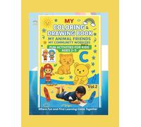 My Coloring and Drawing Book, My Animal Friends & Community Helpers (Vol. 2)