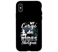 My Corgi Rides Shotgun, fantastica strega protettiva per Halloween Custodia per iPhone X/XS