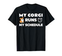 My Corgi Runs Programma Divertente Proprietario di Cani Umorismo Maglietta