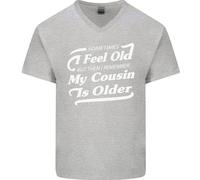 My Cousin Is Anziani 30th 40th 50th Compleanno Uomo Scollo A V T-Shirt