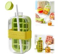 My Crush Cup Ice - Borraccia 2 in 1 per cubetti di ghiaccio con coperchio e bidone, bottiglia per congelatore, portatile, per casa, ufficio, viaggi e attività all'aperto (verde, 800 ml)